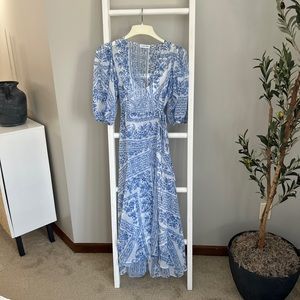 CALVIN KLEIN | wrap dress with slip